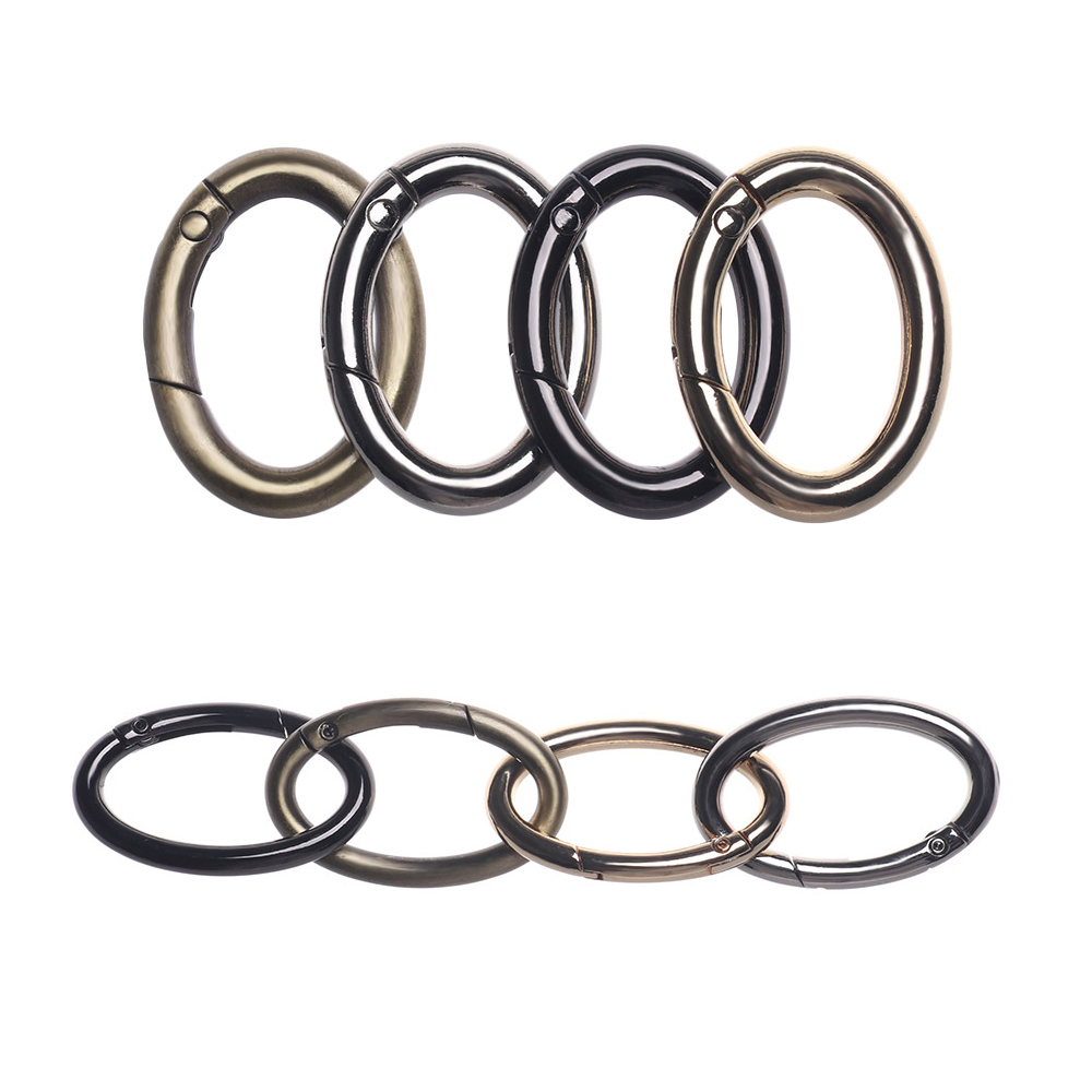 Bộ 1 / 2 / 5 móc khóa gắn ví / dây túi xách hình bầu dục làm từ hợp kim kẽm