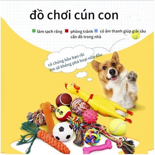 PAN- PAN- Hot - Set 8 món đồ chơi cho cún cao cấp 🍀 𝐅𝐑𝐄𝐄𝐒𝐇𝐈𝐏 🍀