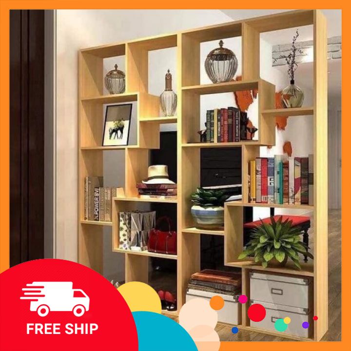 Kệ Sách Gỗ ✨FREESHIP✨ Kệ Để Đồ Sàn Chữ U Gỗ MDF Cao Cấp - Màu Gỗ Sơn Chống Mọt Bền Đẹp Siêu Tiện Ích