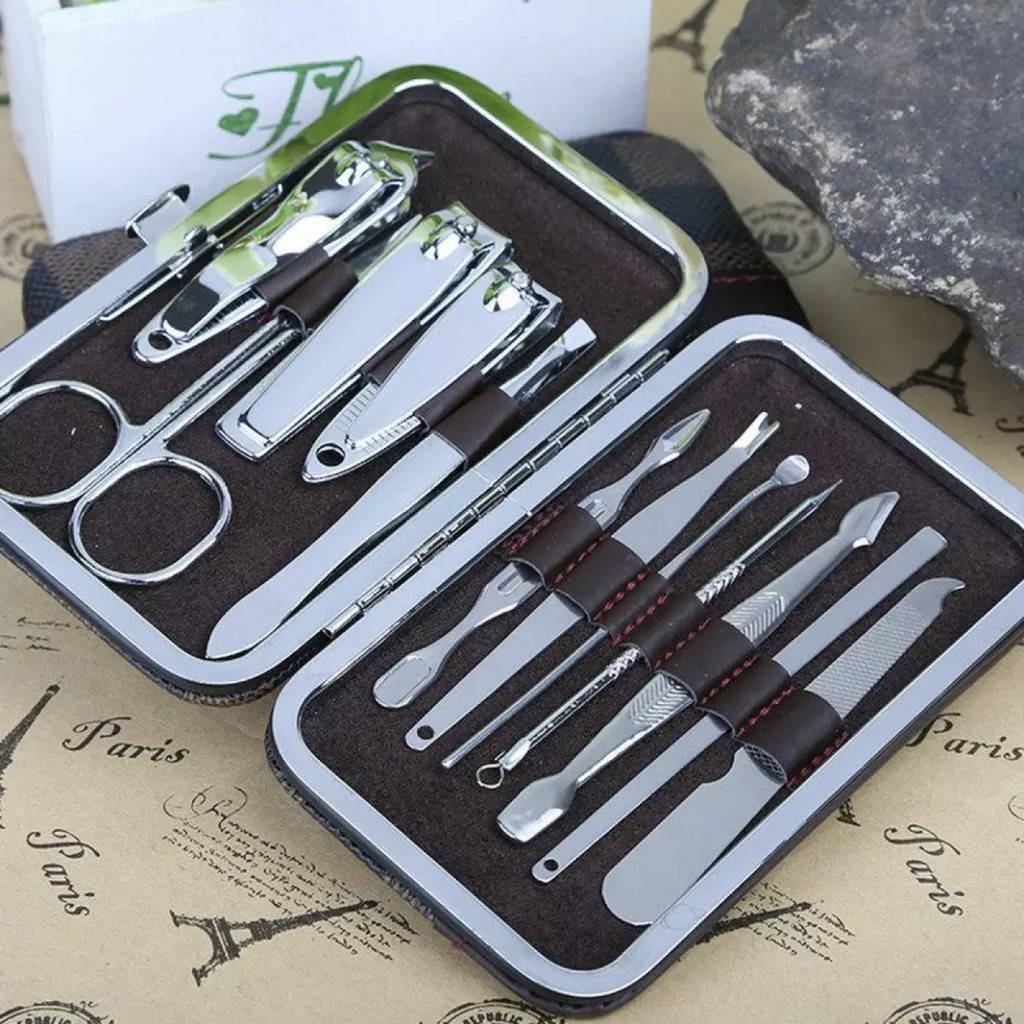 Bộ dụng cụ chăm sóc móng 12 món - Bộ kềm cắt móng tay chân