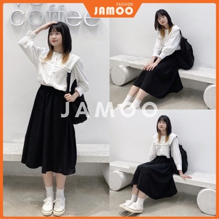 Áo babydoll, áo sơ mi ren cổ bèo jamoo
