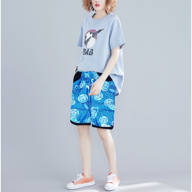 quần short hoạt hình unisex oversize 40-90kg (m3)