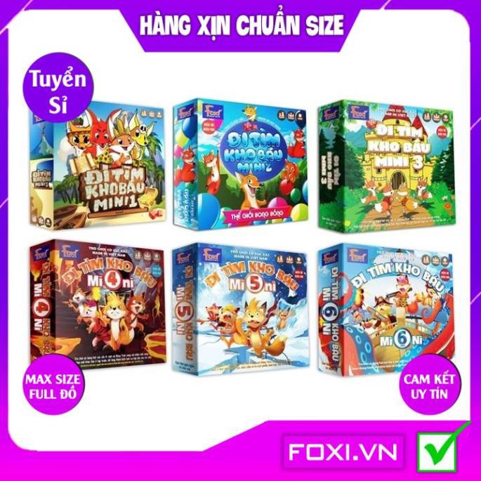 Board game-Đi tìm kho báu Mini 6 Foxi-phát triển tư duy toàn diện-kỹ năng quản trị và logic-Phát triển khả năng tư duy