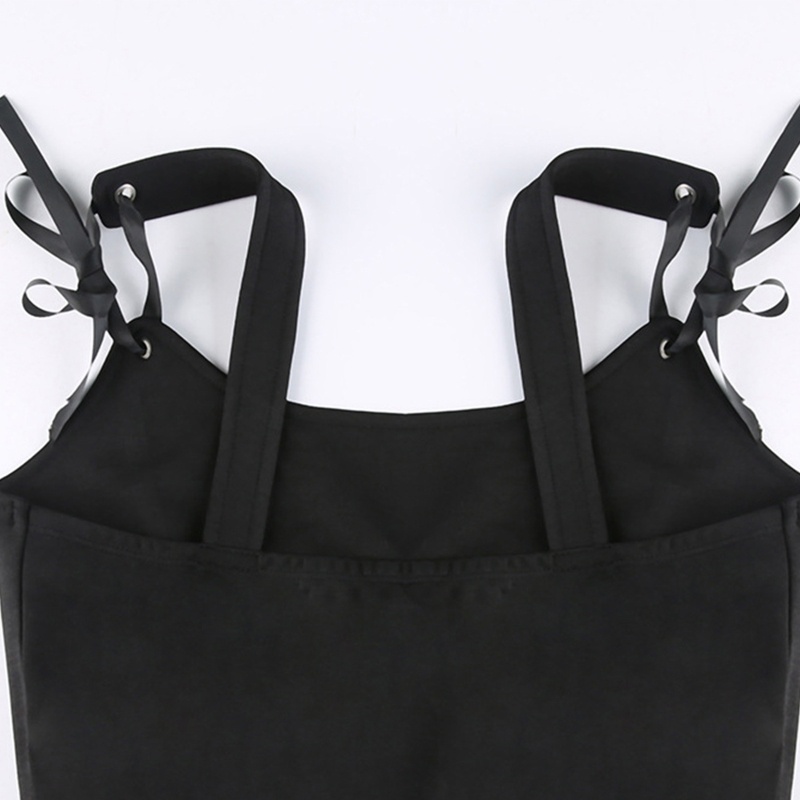 Áo Croptop Hai Dây Cổ Chữ U Hở Lưng In Họa Tiết Bướm Phong Cách Harajuku Quyến Rũ Cho Nữ