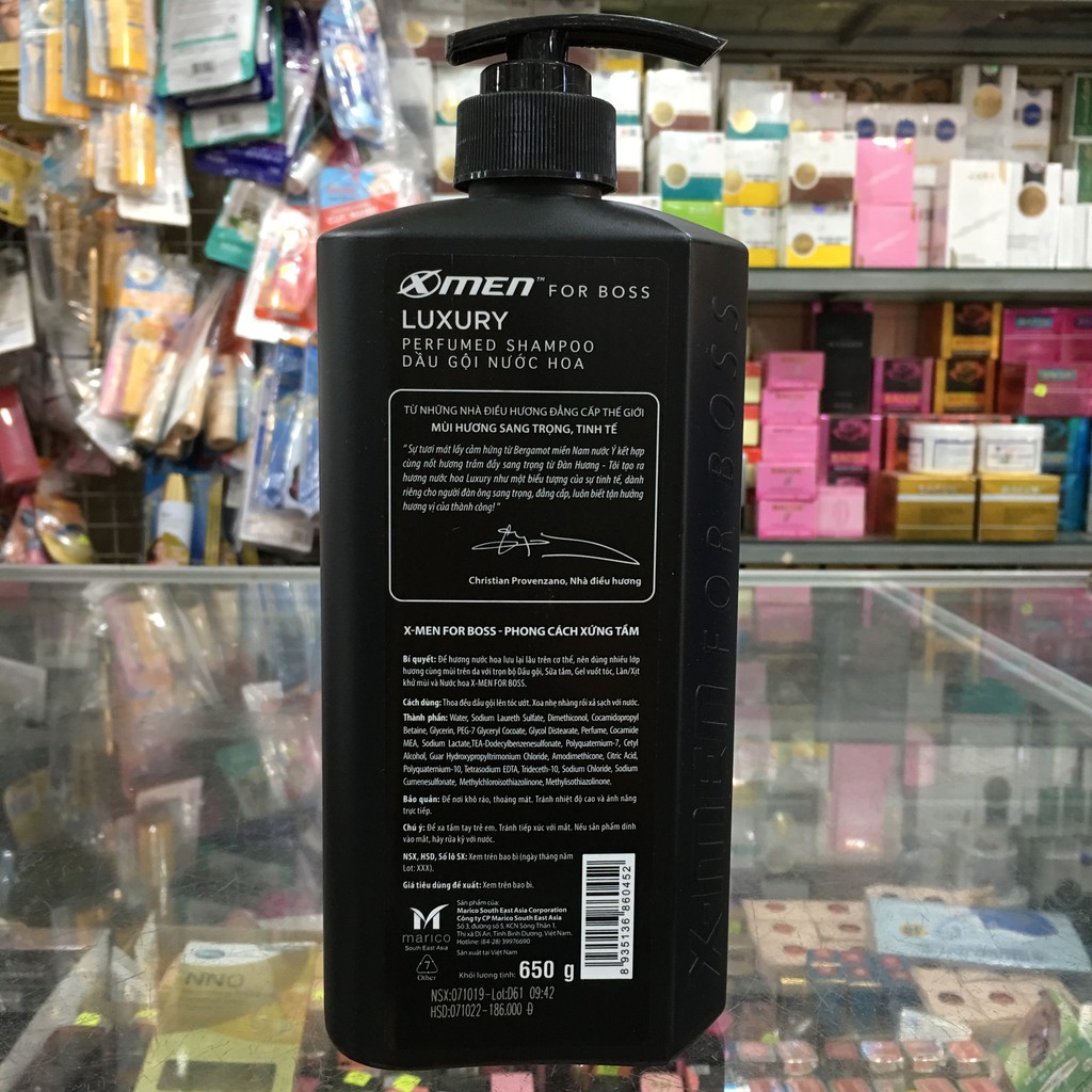 Dầu gội nước hoa X-Men For Boss Luxury 650g