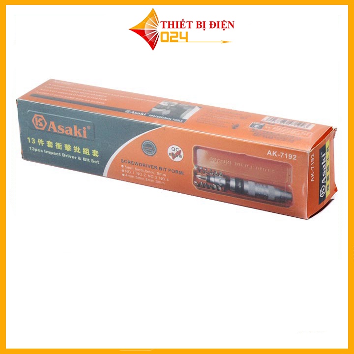 Bộ tô vít đóng 13 mũi cao cấp Asaki AK-7192