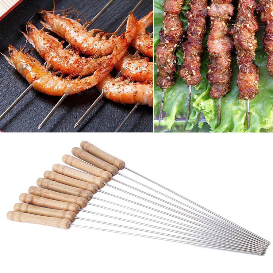 10 Que Xiên Nướng Bbq Bằng Thép Không Gỉ