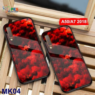 Ốp lưng Samsung Galaxy A50 2019 in 3D hoa bỉ ngạn mặt lưng sáng bóng