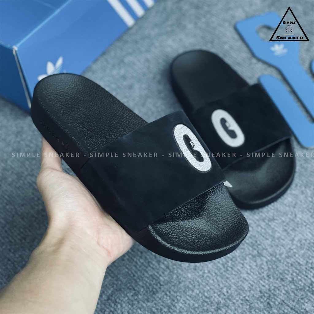 Dép Adidas Adilette Quai Ngang HÀNG CHÍNH HÃNG Adidas Originals Adilette Black x Hattie Stewart - Simple Sneaker