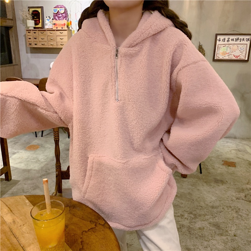 Áo hoodie dài tay dáng rộng thiết kế mới thời trang dành cho mùa đông | BigBuy360 - bigbuy360.vn