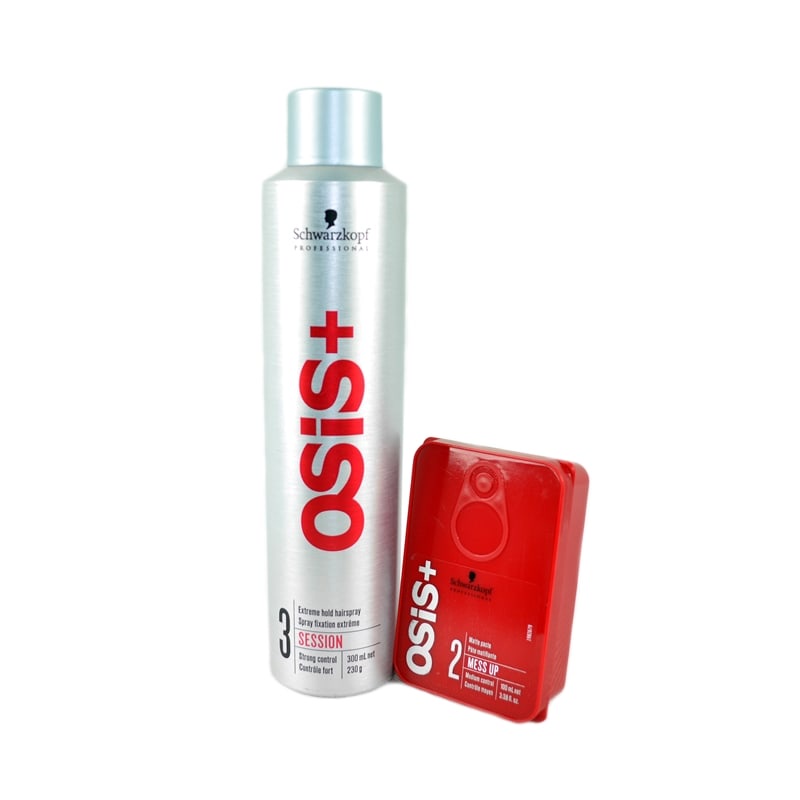 Combo Keo xịt Osis+ 3 300ml và Sáp vuốt tóc Osis+ 2 Mess Up 100ml