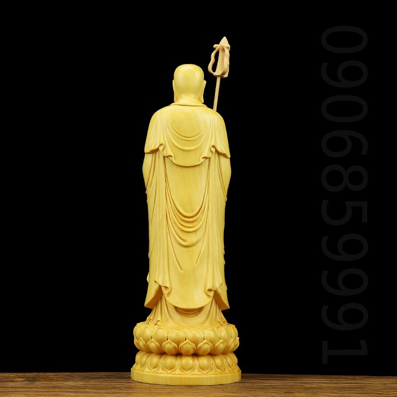 Tượng gỗ Địa Tạng Vương Bồ Tát - Gỗ Hoàng Dương