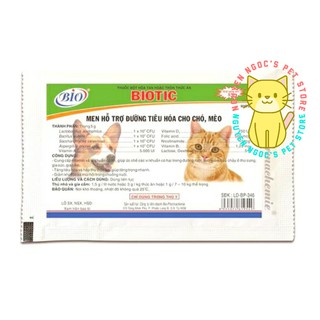 Men tiêu hóa cao cấp Bio Biotic cải thiện tiêu hóa cho CHÓ MÈO gói 5gram