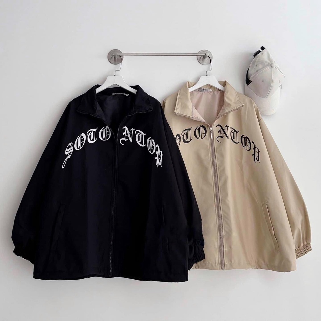 [sẵn]Áo khoác bomber form rộng thêu chữ SO (ảnh thật tại shop) Tanazi Closet