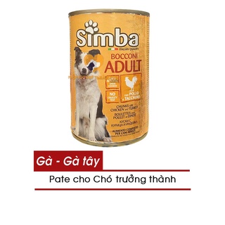 Pate cho chó mọi lứa tuổi simba lon 415g vị thịt nướng gà và gà tây - simba dog with chicken/ turkey