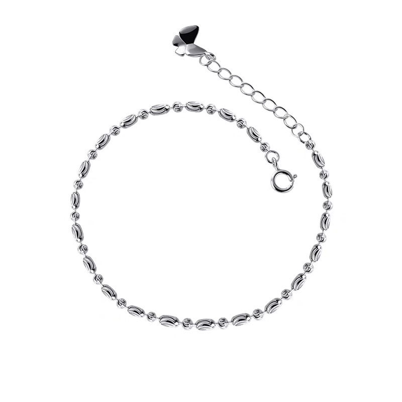 Vòng tay bạc 925 CAO CẤP dạng bi đốt charm tròn lucky đơn giản dễ phối đồ dành cho nữ - Twinkle Silver