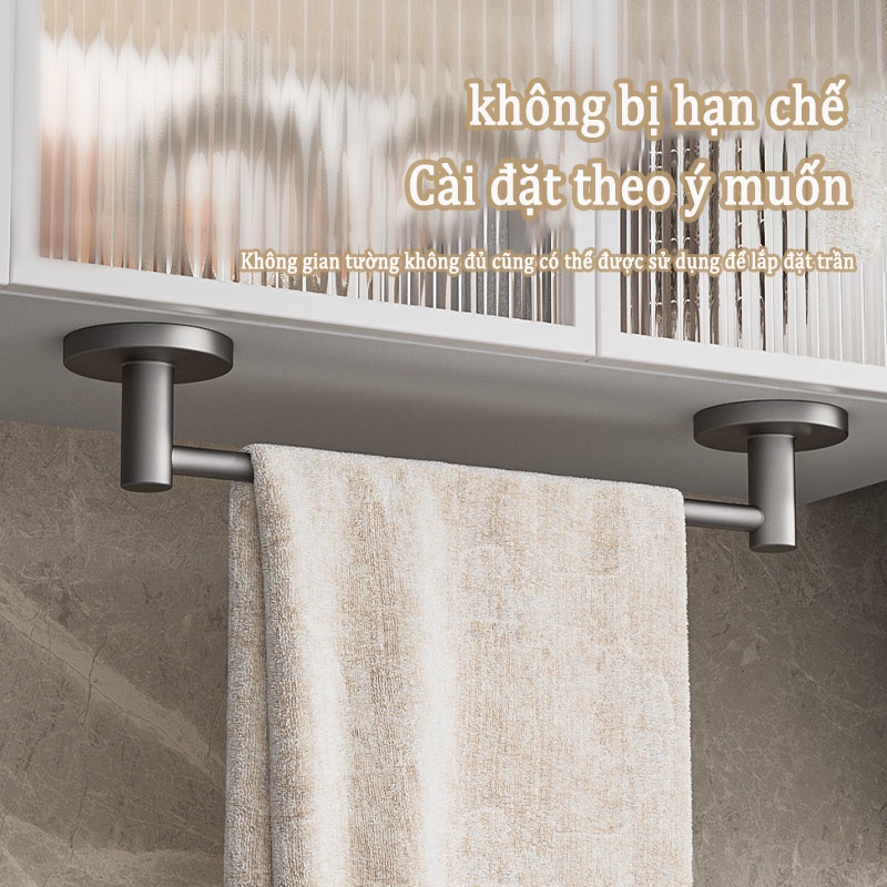 Giá treo khăn tắm GUANCHUANG dán tường không cần khoan lỗ bằng nhôm đa năng tiện lợi