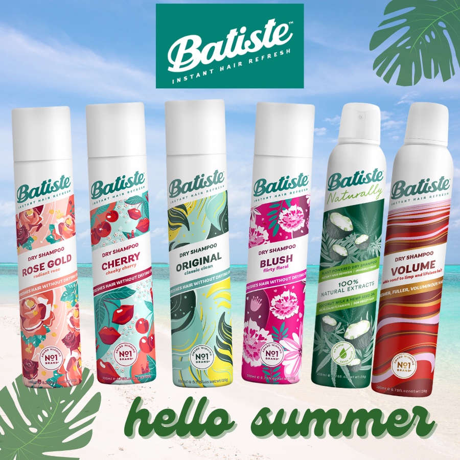 Dầu gội khô Batiste, xịt gội đầu khô,tóc mượt bồng bềnh, chống bết da dầu, dạng xịt Bastiste anhquoc_store