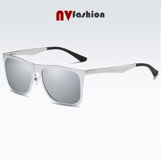 Kính mát nam cao cấp NVfashion A8014, gọng vuông hợp kim tròng râm chống nắng