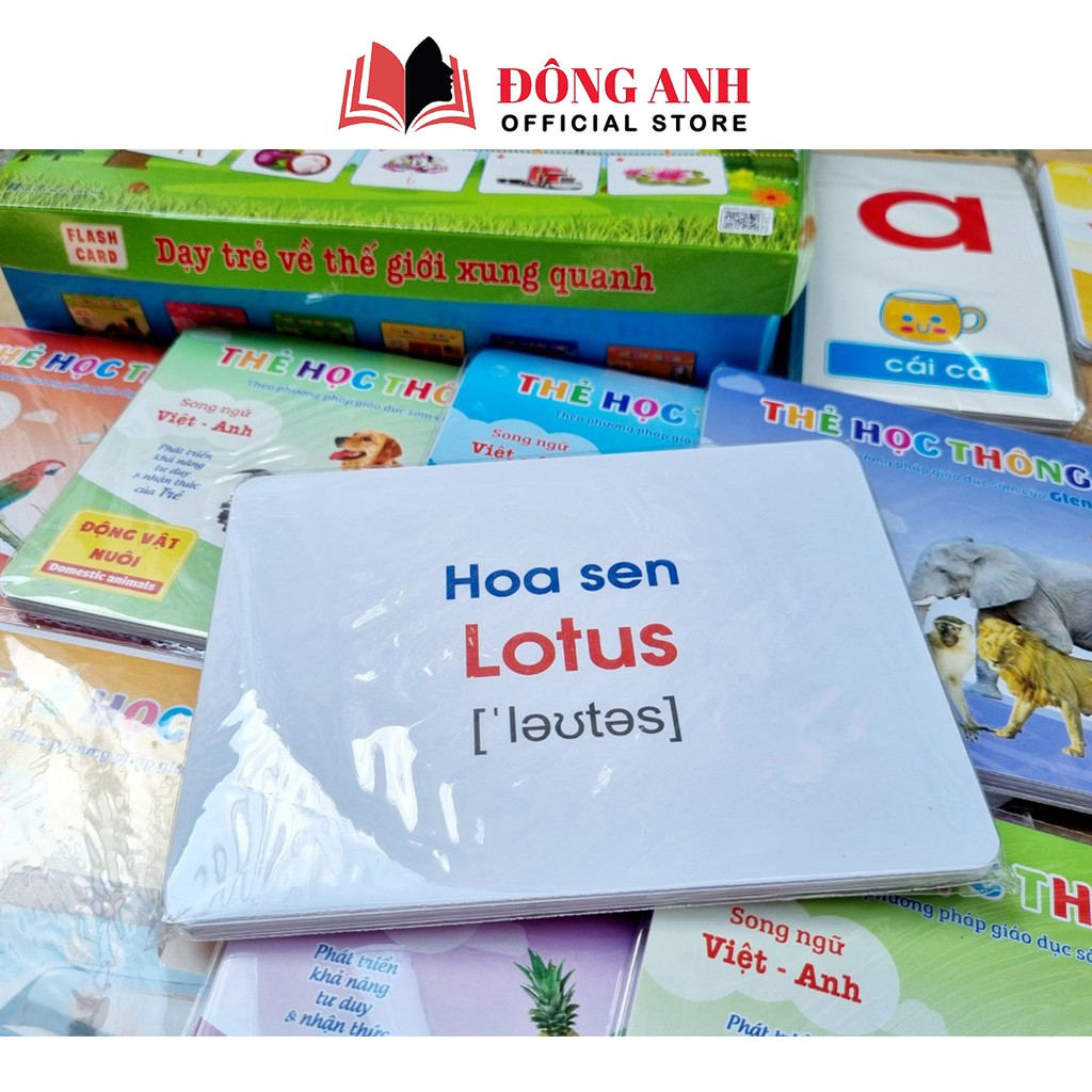 Flash Card - Thẻ học thông minh Dạy Trẻ Về Thế Giới Xung Quanh song ngữ 15 chủ đề có quét mã QR