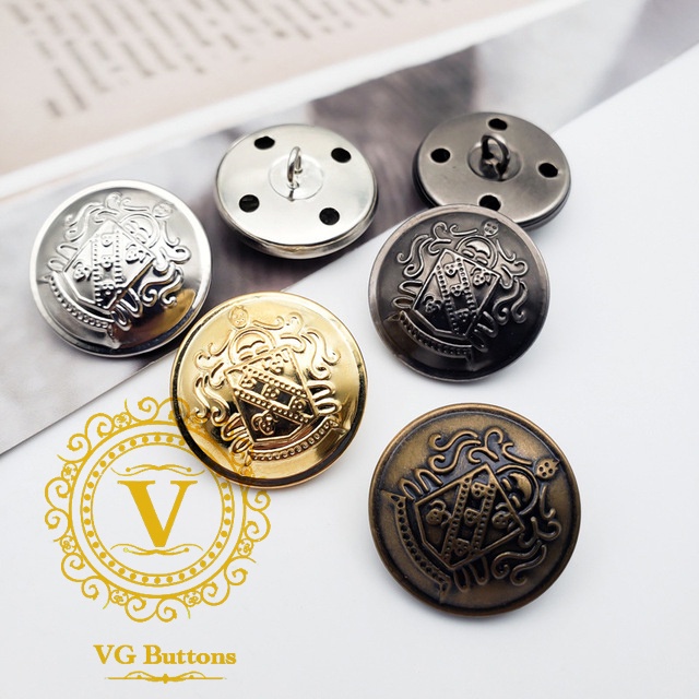 Cúc kim loại cao cấp, Khuy áo kiểu Anh, phù hợp áo vest nam và nữ, áo khoác măng tô, áo khoác dạ
