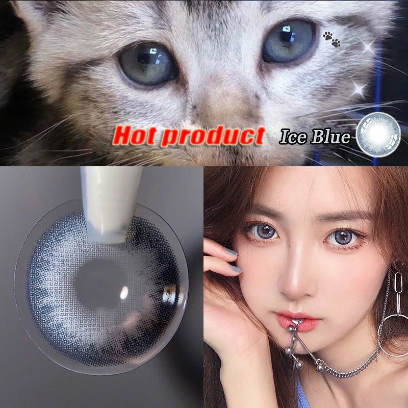 Kính áp tròng có màu Colorhunter 0 độ êm mát mắt dưỡng ẩm cao cấp 14.00-14.2mm sử dụng 1 năm
