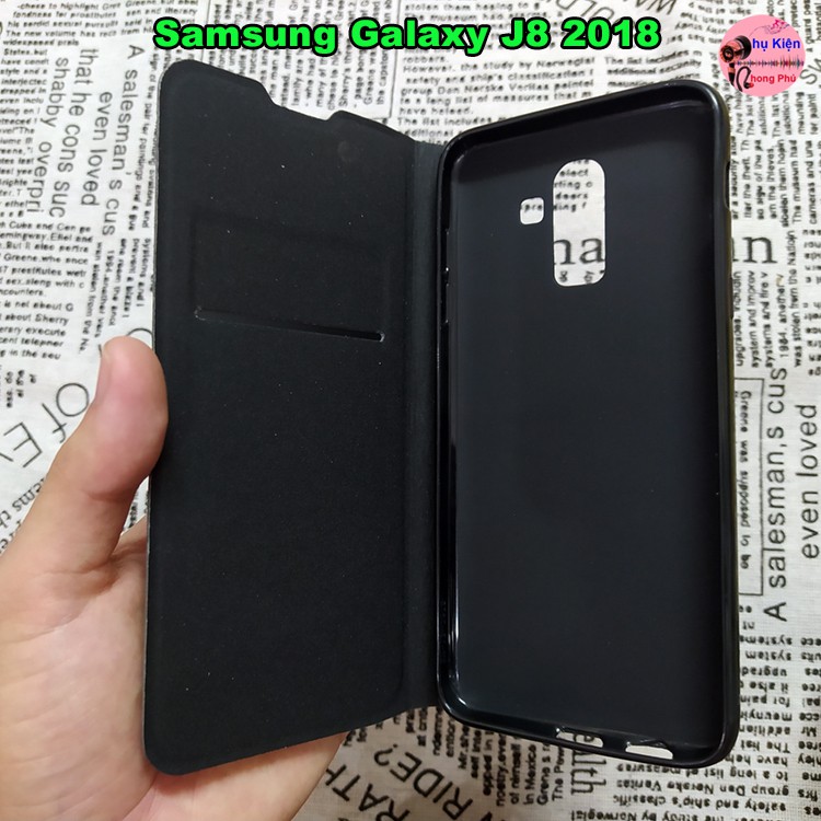 Bao Da Samsung Galaxy J8 2018 Kiểu Dáng Gấp 2 Mặt Và Có Phối Ví Sang Trọng | BigBuy360 - bigbuy360.vn