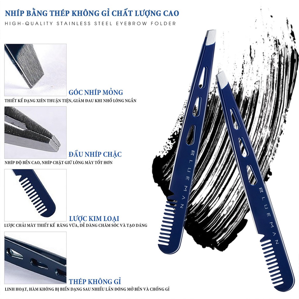 Nhíp Nhổ Lông Mày Thép Không Gỉ BLUEMAN Chính Hãng ZL15020454