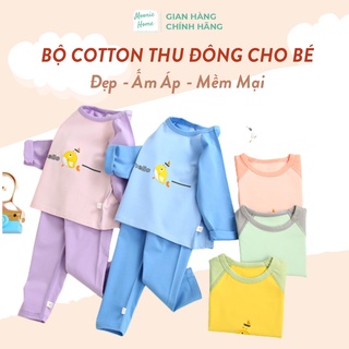 Bộ dài tay chất cotton thu đông cho bé gái, trai bn-04