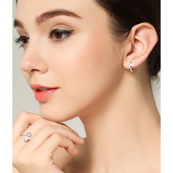 Khuyên tai S925 họa tiết tia chớp thời trang cho nữ