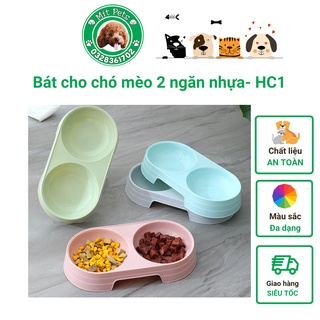 Bát ăn đôi cao cấp cho chó mèo