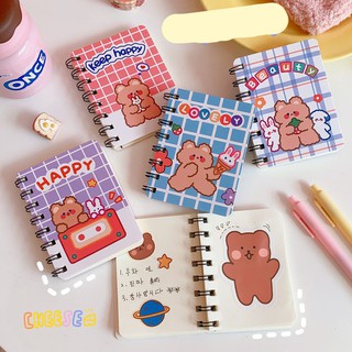 Sổ Lò Xo Mini Bìa Hoạt Hình Cute Ghi Chép Tiện Lợi