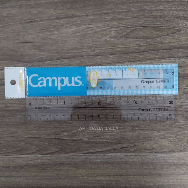 1 Cây thước kẻ 20 cm Campus EZMATH