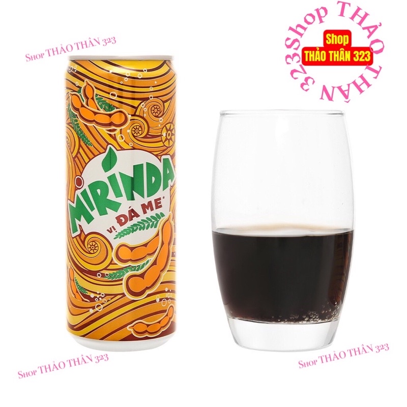 Nước Giải Khát Mirinda Vị Đá Me Lon 330ml