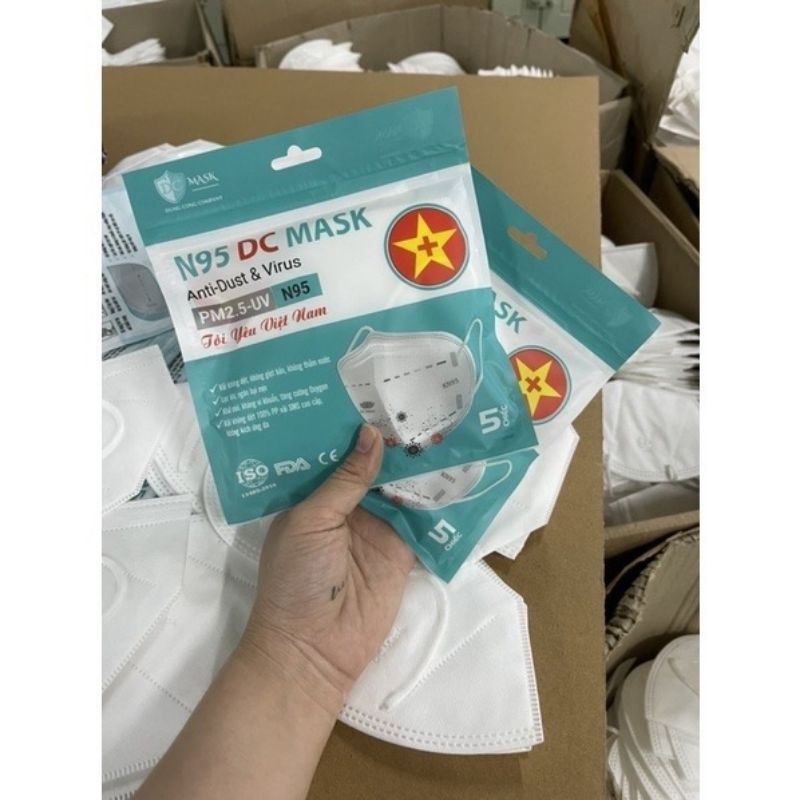 (Combo 50 cái ) Khẩu trang N95 DC MASK Kháng khuẩn