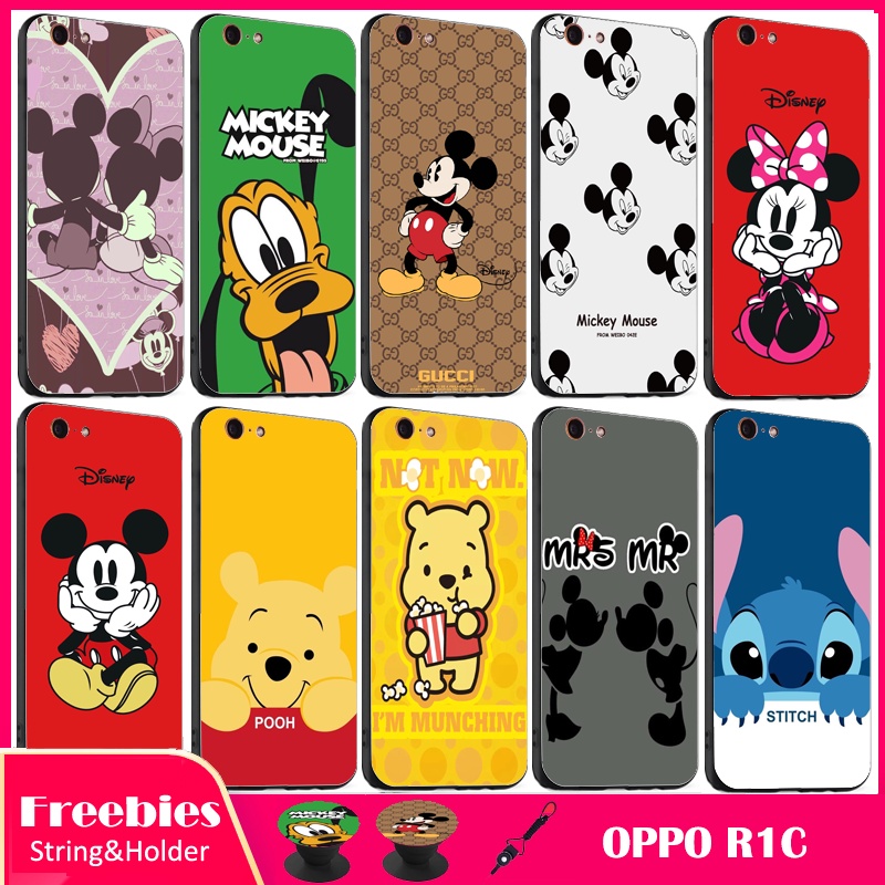 Ốp điện thoại In Hình Chuột Mickey Có Dây Đeo Xinh Xắn Cho OPPO R1C/R8207/R1X