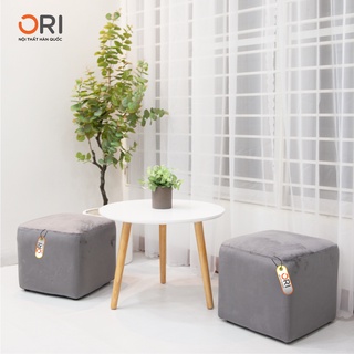 ĐÔN ĐỆM SOFA HÌNH VUÔNG NHIỀU MÀU - GHẾ ĐÔN VẢI BỐ CAO CẤP - ORI NỘI THẤT HÀN QUỐC