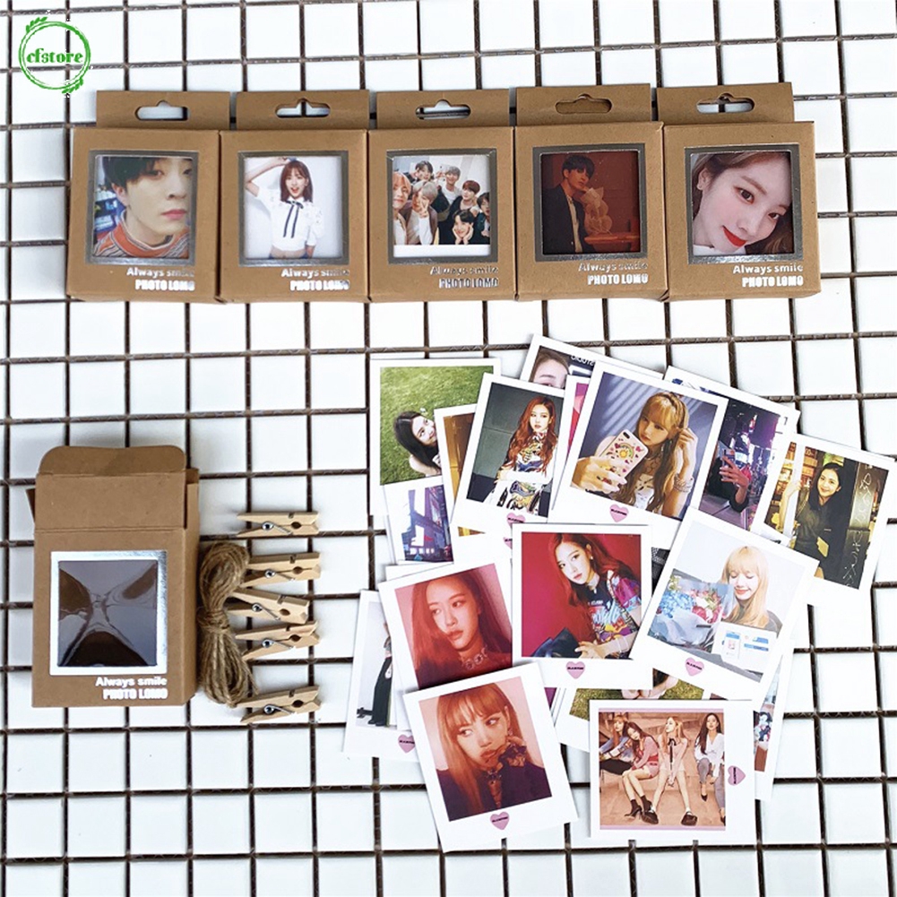 Hộp 40 Ảnh Thẻ Lomo Nhóm Nhạc Bts Blackpink Seventeen Got7