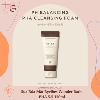 [Mẫu Mới] Sữa Rửa Mặt PHA 5.5 Byvibest Wonder Bath Tạo Bọt Cân Bằng Da