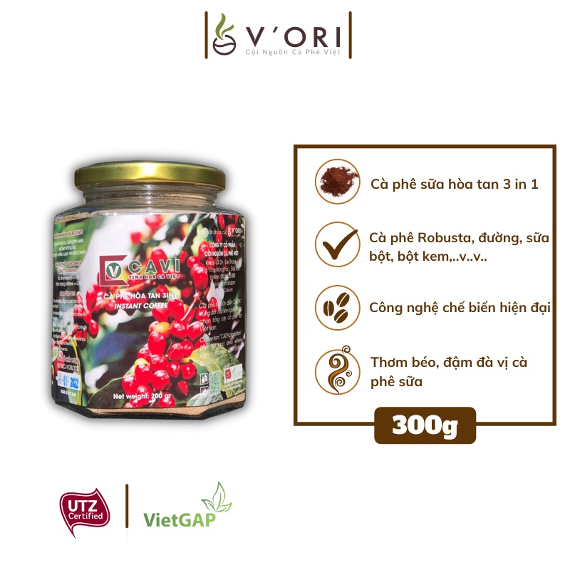 300G Cà Phê Hòa Tan 3in1 Cavi Cội Nguồn Cà Phê Việt