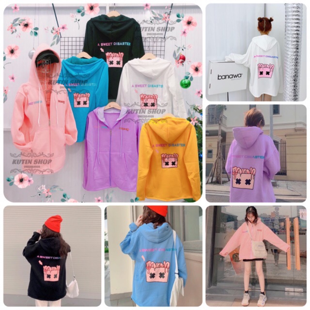 Áo khoác nam nữ nỉ ngoại form rộng dây kéo Banawaa_ ảnh thật | BigBuy360 - bigbuy360.vn