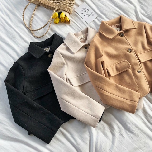 áo dạ ulzzang áo khoác ngắn hàn quốc | BigBuy360 - bigbuy360.vn