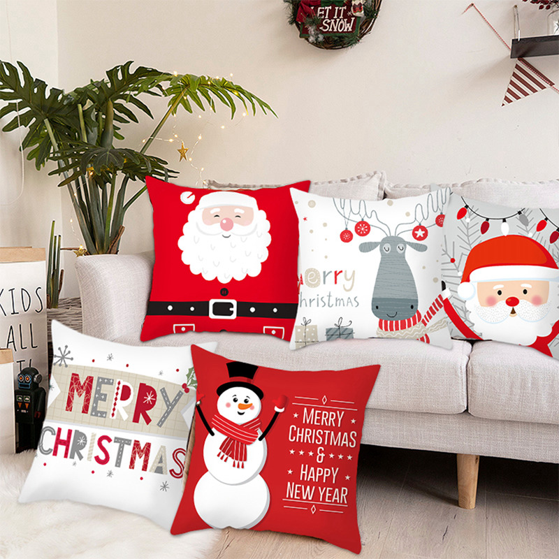 Vó gối trang trí ghế sofa hình cây thông / ông già noel độc đáo đẹp mắt