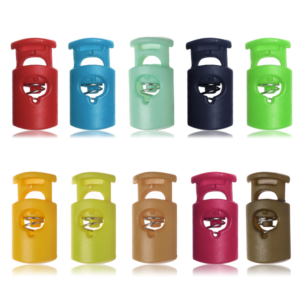 Set 20 Nút Chặn Dây Giày Bằng Nhựa Nhiều Màu 24mm*12mm Tiện Dụng