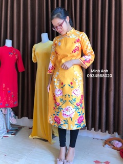 Set áo gấm Hà cúc