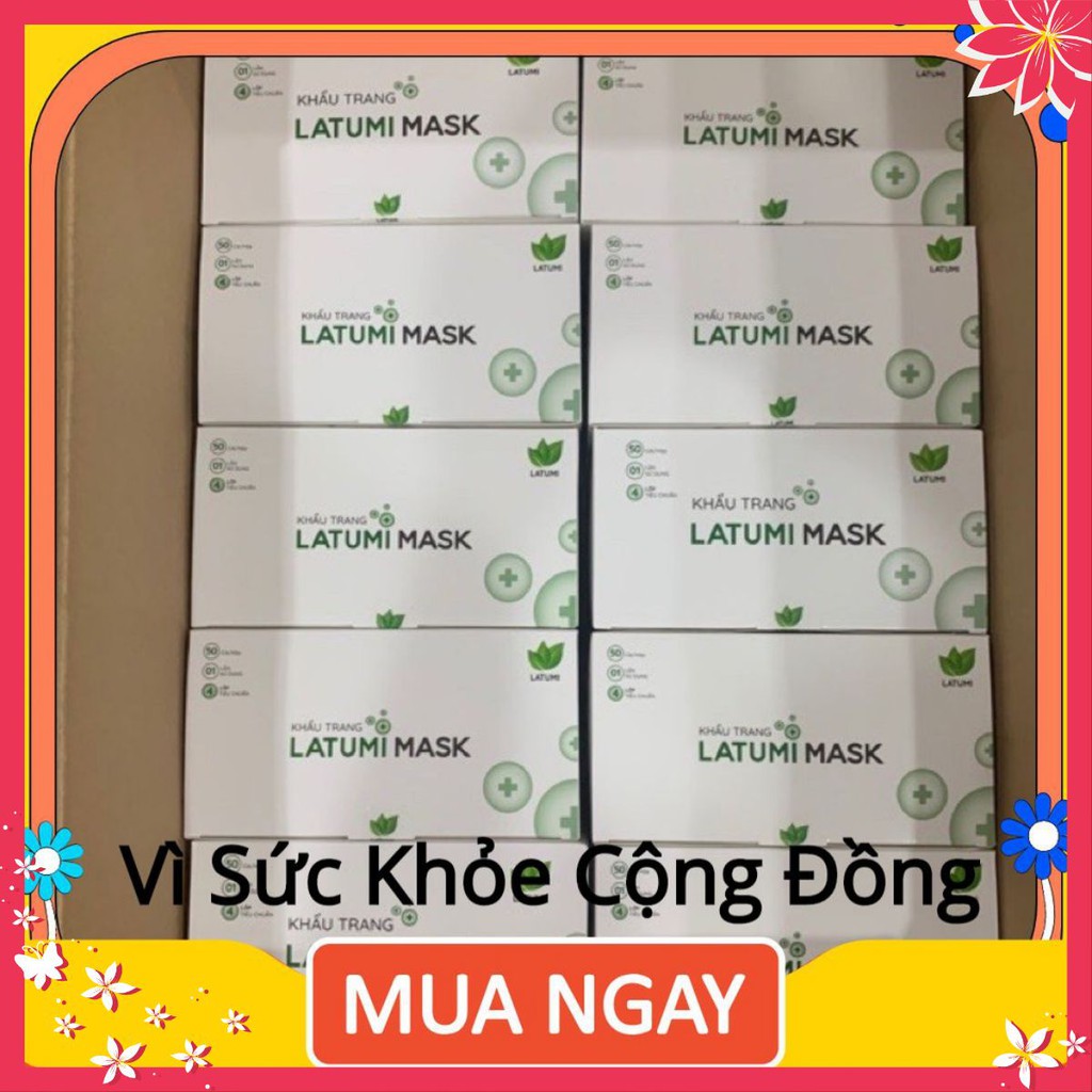 1 Thùng Khẩu Trang Y tế Lọc khuẩn 4 Lớp LATUMI Cao Cấp Xuất Khẩu 50 hộp sakukeeee.shop | BigBuy360 - bigbuy360.vn