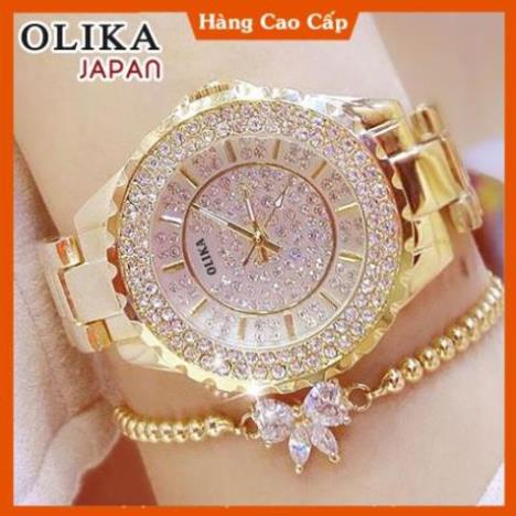 Đồng Hồ Nữ OLIKA Nhật Bản Đính Đá Sang Trọng, Chống Nước, Chính Hãng Nhật