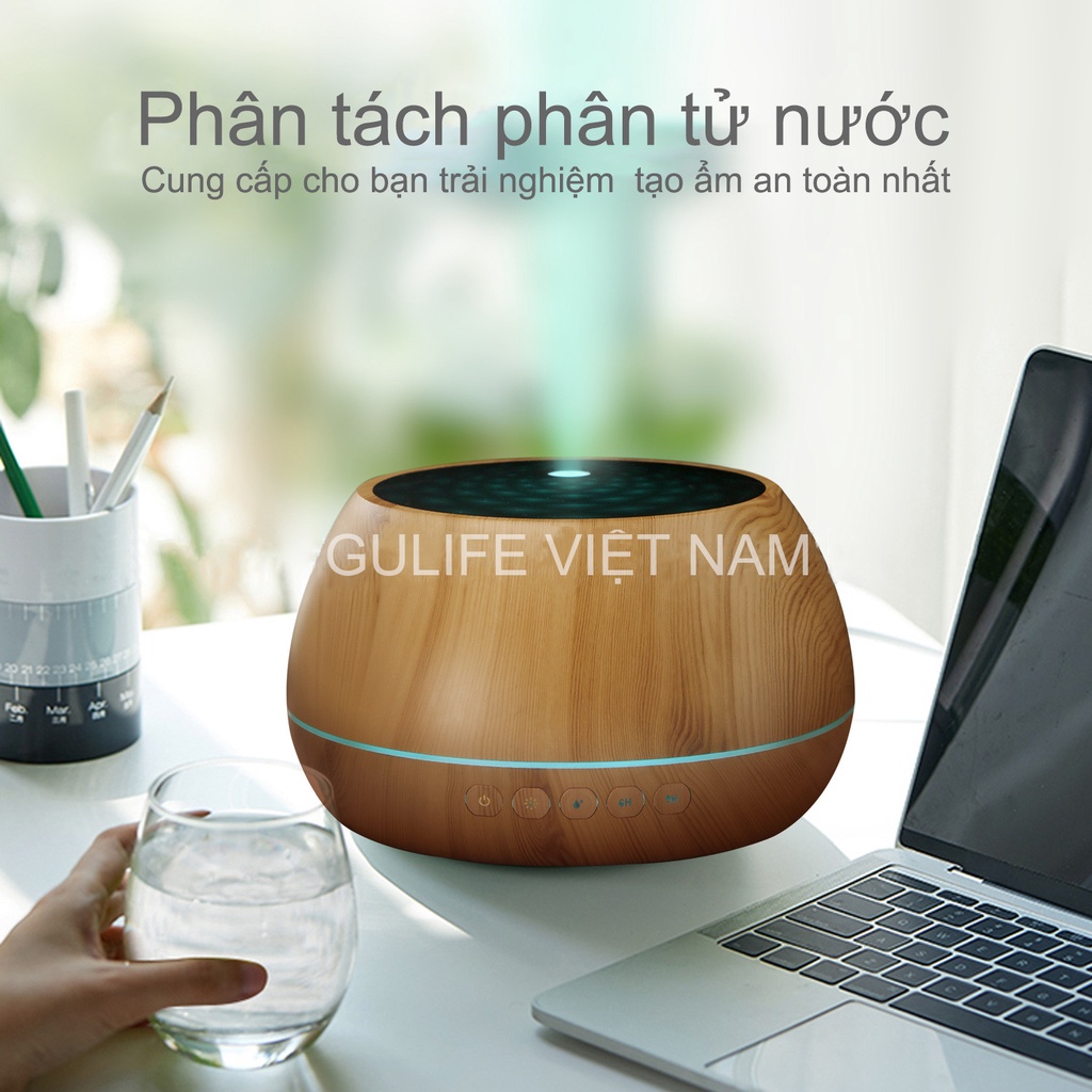 Máy Xông Tinh Dầu Bát Tiên 1000ml GULIFE - MKT36M, Kèm Quà Tặng + Remote, Cân Bằng Độ Ẩm &amp; Làm Thơm Phòng  – BH 12 Tháng