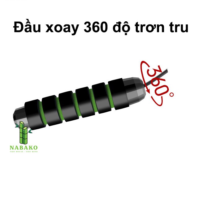 [DÀI 2.8M] Dây Nhảy Thể Dục Giảm Cân Lõi Cáp Tăng Thể Lực Loại Tốt - Nabako