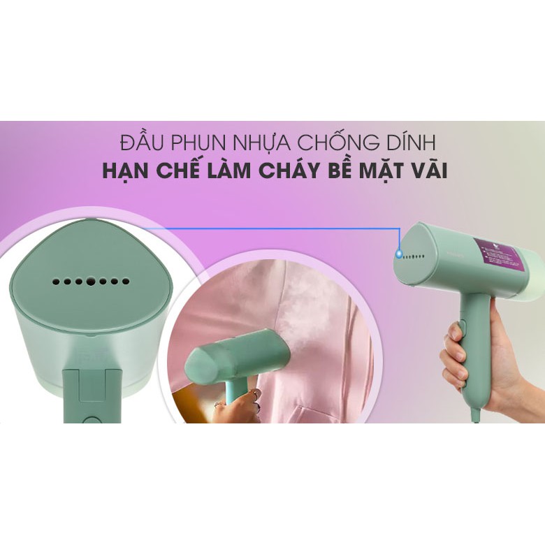 (Ảnh thật - Chính hãng) Bàn là hơi nước cầm tay du lịch Philips STH3010/70 công suất 1000W ủi nhanh, bảo hành chính hãng